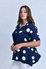 ⁦הגר - חולצת עריג עיגולים⁩ – תמונה ⁦3⁩