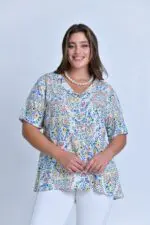 מילי - חולצת אריג פרינט ש