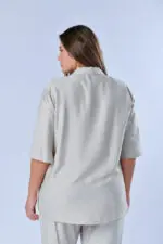 ⁦סאן - חולצת אריג זיפר לסט⁩ – תמונה ⁦3⁩