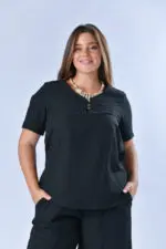 ⁦רובי - חולצת אריג פשתן סט⁩ – תמונה ⁦2⁩