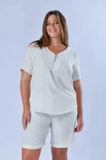 רובי - חולצת אריג פשתן סט