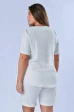 ⁦רובי - חולצת אריג פשתן סט⁩ – תמונה ⁦6⁩