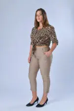 ⁦ליצ'י - מכנס סטרצ' זיפרים⁩ – תמונה ⁦10⁩