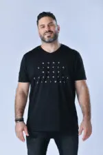 ⁦ים - טי קצר וי פרינט⁩ – תמונה ⁦2⁩