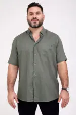⁦רון - חולצת פשתן קצר⁩ – תמונה ⁦2⁩
