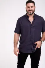 ⁦רון - חולצת פשתן קצר⁩ – תמונה ⁦7⁩