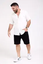 ⁦רון - חולצת פשתן קצר⁩ – תמונה ⁦10⁩