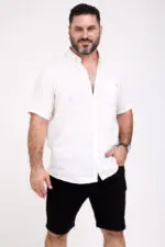 ⁦רון - חולצת פשתן קצר⁩ – תמונה ⁦12⁩