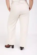 ⁦קורטני - מכנס פשתן כפתרה⁩ – תמונה ⁦5⁩