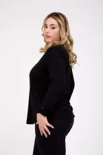 ⁦מיתר - חולצת לייקרה מכופת⁩ – תמונה ⁦4⁩