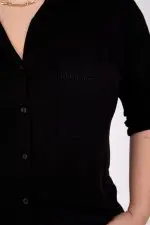 ⁦איב - חולצת לייקרה מכופתר⁩ – תמונה ⁦4⁩