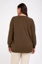 ⁦שיה - טוניקת סריג כפתורים⁩ – תמונה ⁦3⁩