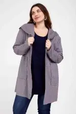 ⁦גלוריה - מעיל צמר גזור קפ⁩ – תמונה ⁦2⁩