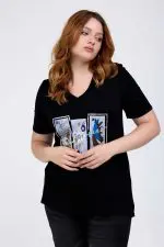 ⁦ellis - טי וי קצר פרינט⁩ – תמונה ⁦2⁩