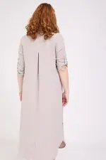 ⁦מיה - שמלת אריג כפתורים⁩ – תמונה ⁦10⁩