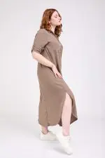 ⁦מיה - שמלת אריג כפתורים⁩ – תמונה ⁦19⁩