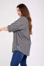 ⁦הדס - טוניקת גינס מכופתרת⁩ – תמונה ⁦3⁩