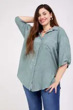 ⁦הדס - טוניקת גינס מכופתרת⁩ – תמונה ⁦6⁩