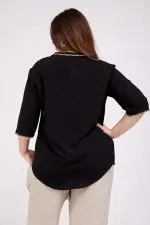⁦אדר - חולצת אריג תחרה שרו⁩ – תמונה ⁦7⁩