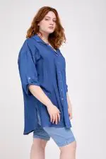 ⁦הדס - טוניקת גינס מכופתרת⁩ – תמונה ⁦8⁩
