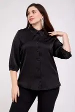 ⁦ביאנקה - חולצת סאטן קוטור⁩ – תמונה ⁦8⁩