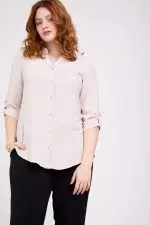 ⁦אלונה - חולצת אריג כפלים⁩ – תמונה ⁦6⁩