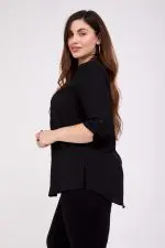 ⁦אלונה - חולצת אריג כפלים⁩ – תמונה ⁦8⁩
