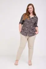 ⁦אבישג - חולצת אריג מנומרת⁩ – תמונה ⁦5⁩