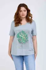 ⁦SARAH - טופ וי פרינט⁩ – תמונה ⁦2⁩