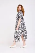 ⁦MAYA - שמלת אריג כפתרה⁩ – תמונה ⁦6⁩