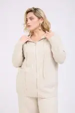 ⁦JESSIE - סריג קפוצ' זיפ פ⁩ – תמונה ⁦8⁩