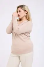 ⁦ELLE - סריג כפתרה בשרוול⁩ – תמונה ⁦16⁩