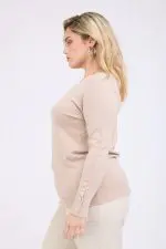 ⁦ELLE - סריג כפתרה בשרוול⁩ – תמונה ⁦6⁩