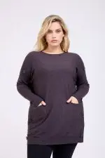 ⁦LUISA - טוניק סריג כיסים⁩ – תמונה ⁦5⁩