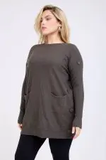 ⁦LUISA - טוניק סריג כיסים⁩ – תמונה ⁦12⁩