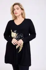 ⁦RACHEL - טוניק ארוך פרינט⁩ – תמונה ⁦2⁩