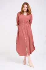 ⁦נעמי - שמלת בי כפתרה זהב⁩ – תמונה ⁦5⁩