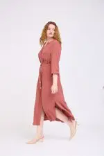 ⁦נעמי - שמלת בי כפתרה זהב⁩ – תמונה ⁦6⁩