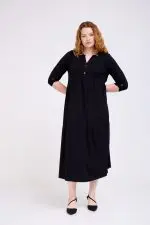 ⁦דריה - שמלת קלוש כפתרה⁩ – תמונה ⁦3⁩