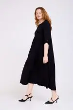 ⁦דריה - שמלת קלוש כפתרה⁩ – תמונה ⁦6⁩