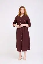 ⁦נעמי - שמלת בי כפתרה זהב⁩ – תמונה ⁦15⁩