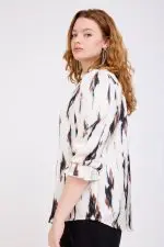 ⁦רשל - חולצת סאטן מודפס⁩ – תמונה ⁦11⁩