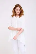 ⁦קלאודיה - חולצת אריג הגר⁩ – תמונה ⁦4⁩