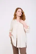 ⁦אלונה - טוניקת אריג אובר⁩ – תמונה ⁦22⁩
