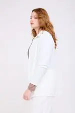 ⁦מישה - חולצת ליקרה מכופתר⁩ – תמונה ⁦14⁩
