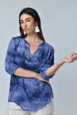 ⁦ללין - חולצת אריג סטונווש⁩ – תמונה ⁦5⁩