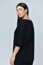 ⁦ורד - חולצת סירה זיפ צבוע⁩ – תמונה ⁦7⁩