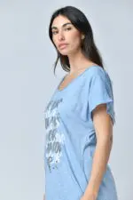 ⁦zoe - טופ כותנה פרינט⁩ – תמונה ⁦4⁩