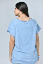 ⁦zoe - טופ כותנה פרינט⁩ – תמונה ⁦5⁩