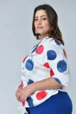 ⁦scarlet - טופ כותנה פרינט⁩ – תמונה ⁦5⁩